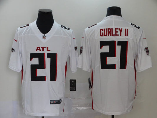 Men's Atlanta Falcons Todd Gurley II #21 White Game Player Jersey1