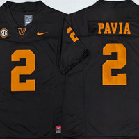 Men's Vanderbilt Commodores Diego Pavia #2 Black Player Jersey