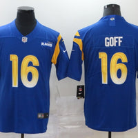 Men's Los Angeles Rams Jared Goff #16 Blue Game Player Jersey1