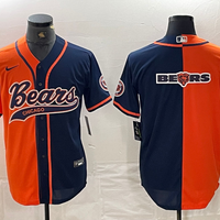 Men's Chicago Bears Orange/Navy Game Jersey1 Joint Edition
