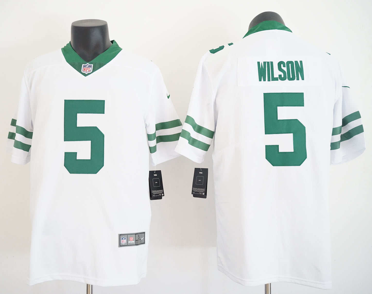 Men's New York Jets Garrett Wilson #5 Legacy White Game Jersey