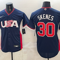 Men's USA Baseball Paul Skenes #30 Navy 2026 World Baseball Classic Stadium Jersey