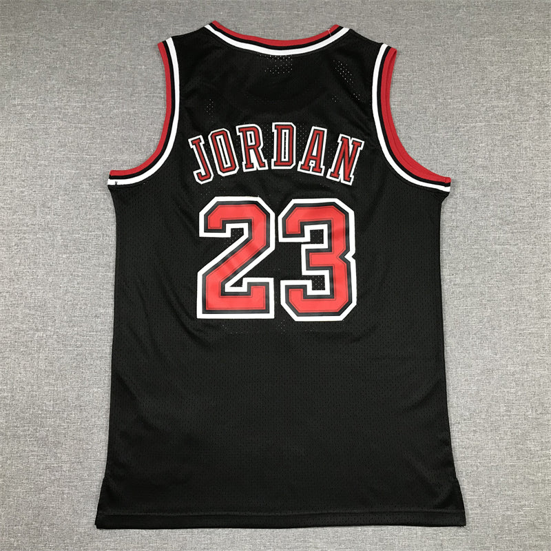Men's Chicago Bulls Michael Jordan Black 1997-98 Hardwood Classics Player Jersey1