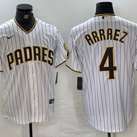 Men's San Diego Padres Luis Arraez #4 White Replica Player Jersey1