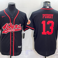 Men's San Francisco 49ers Brock Purdy #13 Black Game Jersey1 Joint Edition