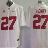 Men's Alabama Crimson Tide Derrick Henry  #27 White Player Game Jersey