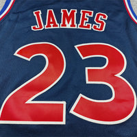Men's Philadelphia 76ers LeBron James #23 Navy 2021/22 Swingman Jersey - City Edition