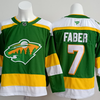 Men's Minnesota Wild Brock Faber #7 Fanatics Bright Green Retro Version Player Jersey