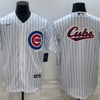 Men's Chicago Cubs1 White Home Replica Player Jersey