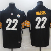 Men's Pittsburgh Steelers Najee Harris #22 Black Game Jersey1