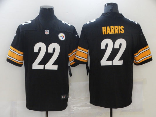 Men's Pittsburgh Steelers Najee Harris #22 Black Game Jersey1