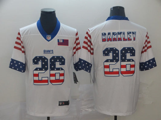 Men's New York Giants Saquon Barkley #26 White Game Player Jersey1