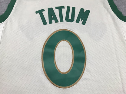 Men's Boston Celtics Jayson Tatum #0 White 2023/24 Swingman Jersey1 - City Edition