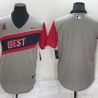 Men's Los Angeles Angels Gray Replica Blank Jersey1