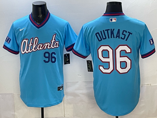 Men's Atlanta Braves Outkast #96 Powder Blue 2026 City Connect Stadium Jersey