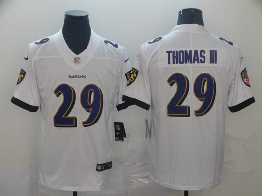 Men's Baltimore Ravens Earl Thomas III #29 White Game Jersey1