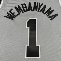 Men's San Antonio Spurs Victor Wembanyama #1 Silver Swingman Jersey - Statement Edition