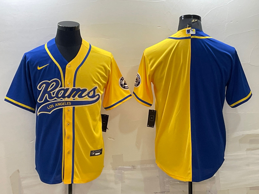 Men's Los Angeles Rams Blue/Yellow Blank Jersey1