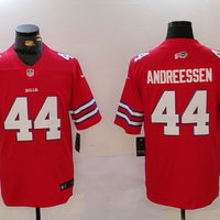 Men's Buffalo Bills Joe Andreessen #44 Red Game Jersey1