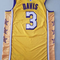 Men's Los Angeles Lakers Anthony Davis Yellow #3 Swingman Jersey1