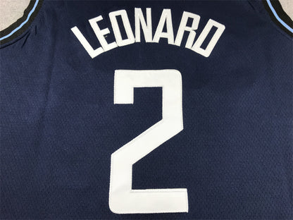 Men's LA Clippers Kawhi Leonard #2 Navy 2023/24 Swingman Jersey1 - City Edition