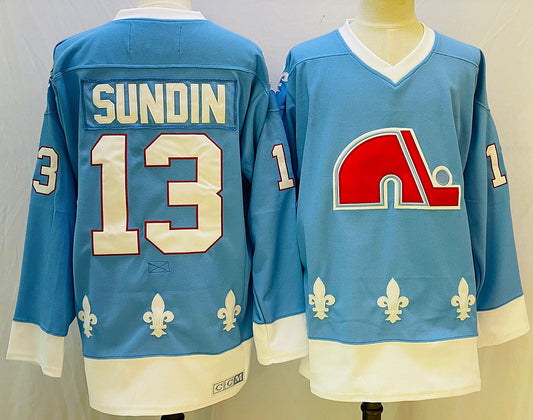 Men's Colorado Avalanche Mats Sundin #13 Blue Player Game Jersey1
