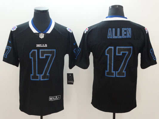 Men's Buffalo Bills Josh Allen #17 Black Alternate Game Jersey1