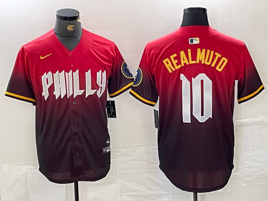 Men's Philadelphia Phillies J.T. Realmuto #10 Red 2024 City Connect Limited Player Jersey1