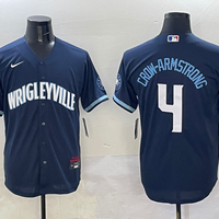 Men's Chicago Cubs Pete Crow-Armstrong #4 Navy City Connect Limited Player Jersey