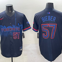 Men's Toronto Blue Jays Trevor Bieber #57 Black 2024 City Connect Limited Player Jersey