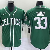 Men's Boston Celtics Larry Bird #33 Green Replica Player Jersey