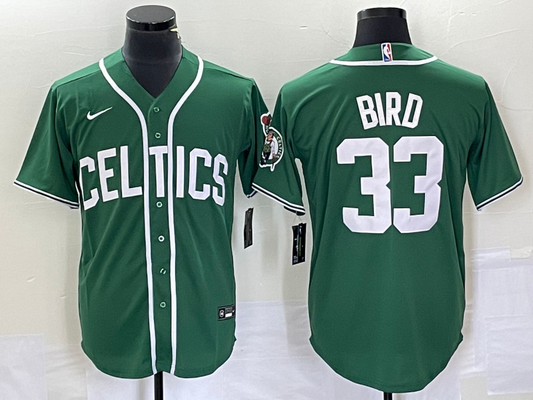 Men's Boston Celtics Larry Bird #33 Green Replica Player Jersey