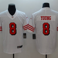 Men's San Francisco 49ers Steve Young #8 White Game Player Jersey1