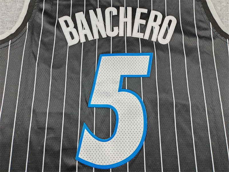 Men's Orlando Magic Paolo Banchero #5 Black Swingman Jersey - Statement Edition