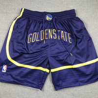 Men's Golden State Warriors Navy Statement Edition Pocket Shorts1