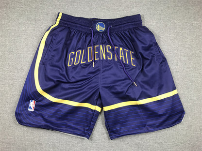 Men's Golden State Warriors Navy Statement Edition Pocket Shorts1