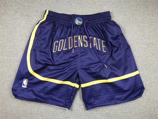 Men's Golden State Warriors Navy Statement Edition Pocket Shorts1