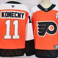 Men's Philadelphia Flyers Travis Konecny #11 Fanatics Orange Home Breakaway Player Jersey
