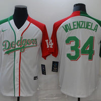 Men's Los Angeles Dodgers Fernando Valenzuela #34 White Player Jersey1