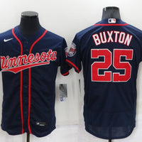 Men's Minnesota Twins Byron Buxton #25 Navy Replica Player Jersey1