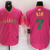 Men's San Diego Padres Ha-Seong Kim #7 Pink Replica Player Jersey1