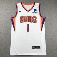 Men's Phoenix Suns Devin Booker #1 White 2022/23 Swingman Jersey1 - Association Edition