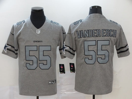 Men's Dallas Cowboys Leighton Vander Esch #55 Gray Game Jersey1