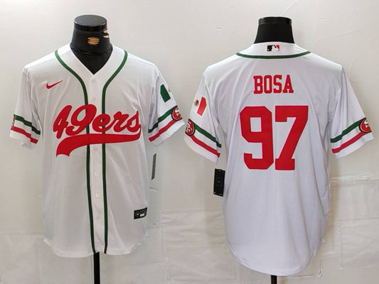 Men's San Francisco 49ers Nick Bosa #97 White Player Jersey1