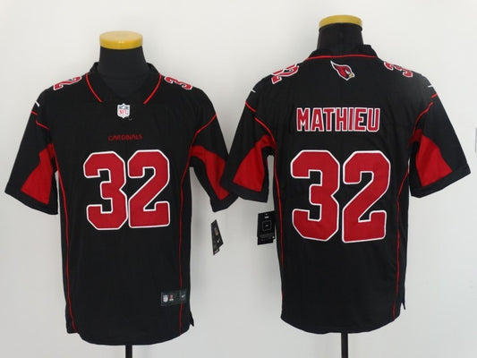 Men's Arizona Cardinals Tyrann Mathieu #32 Black Game Player Jersey1