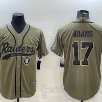 Men's Las Vegas Raiders Davante Adams #17 Olive 2022 Salute To Service Limited Jersey1 Joint Edition
