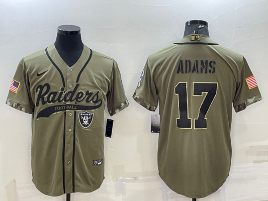 Men's Las Vegas Raiders Davante Adams #17 Olive 2022 Salute To Service Limited Jersey1 Joint Edition