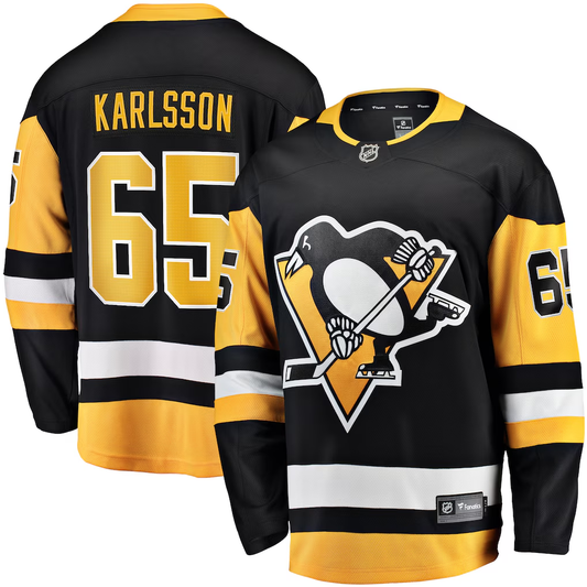 Men's Pittsburgh Penguins Erik Karlsson #65 Fanatics Black Player Jersey