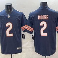 Men's Chicago Bears D.J. Moore #2 Navy Team Color Game Jersey