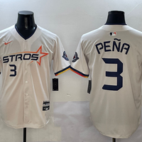 Men's Houston Astros Jeremy Pena #3 Cream 2025 City Connect Limited Player Jersey1